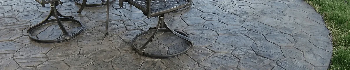 Garden relaxation area with professionally installed stone flooring in Henderson NV